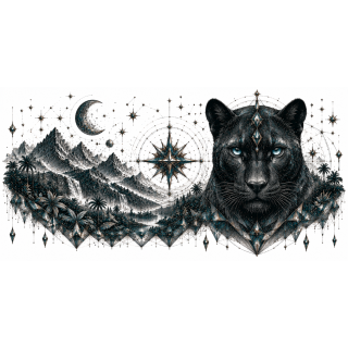 Panthère des Ombres Sacrées – Collection Gardiens de l'Âme Sauvage