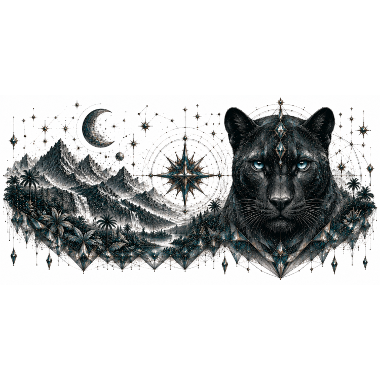 Panthère des Ombres Sacrées – Collection Gardiens de l'Âme Sauvage
