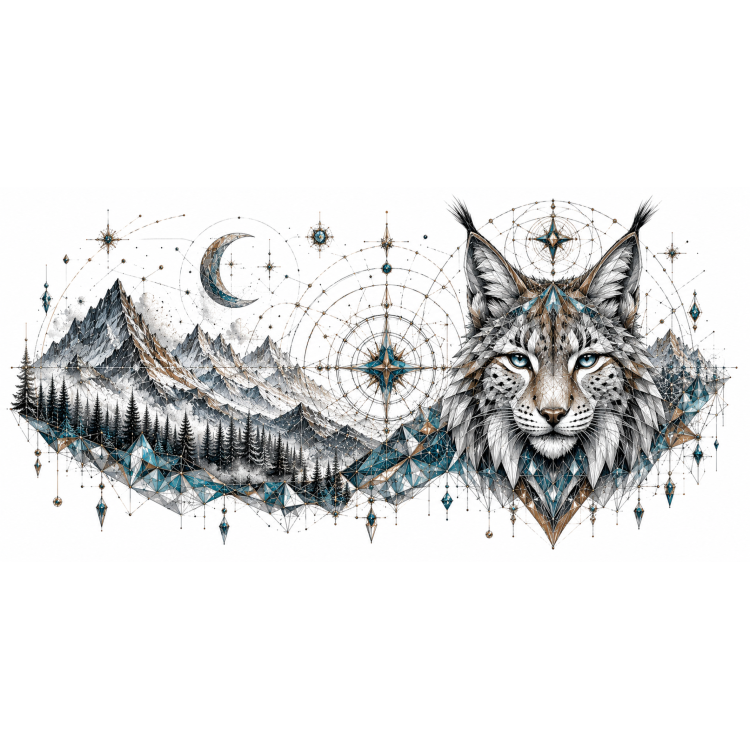 Lynx des Neiges Cristallines – Collection Gardiens de l'Âme Sauvage