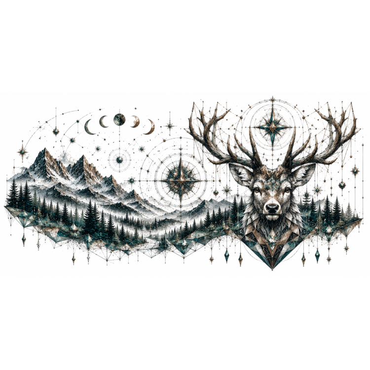Cerf des Lunes Éternelles – Collection Gardiens de l'Âme Sauvage