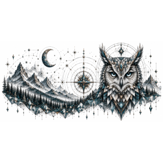 Hibou des Étoiles Anciennes – Collection Gardiens de l'Âme Sauvage