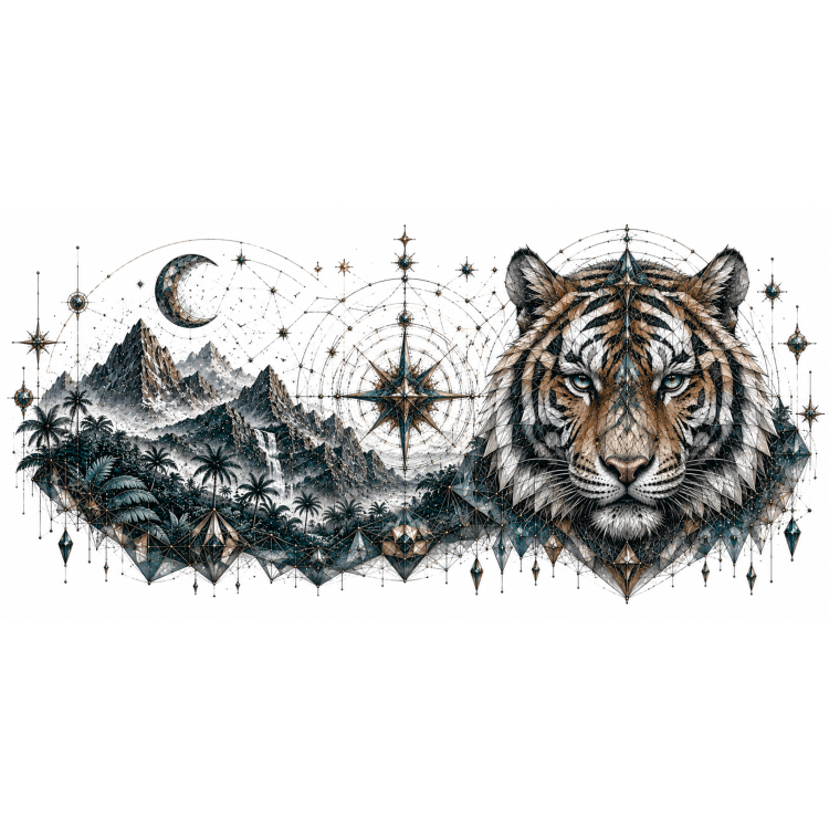 Tigre des Horizons Cachés – Collection Gardiens de l'Âme Sauvage