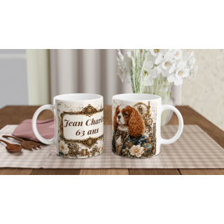 Mug personnalisable Cavalier King Charles – Noble Compagnon du Temps