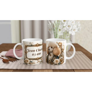 Mug personnalisable Caniche – Noble Compagnon du Temps