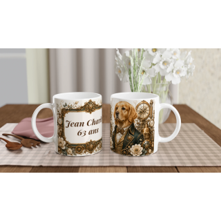 Mug personnalisable Golden Retriever – Noble Compagnon du Temps