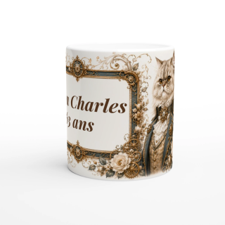 Mug personnalisable Chat Persan – Noble Compagnon du Temps