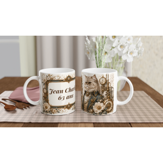 Mug personnalisable Chat Persan – Noble Compagnon du Temps