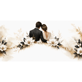 Mug personnalisable Mariage Homme & Femme – Élégance Botanique