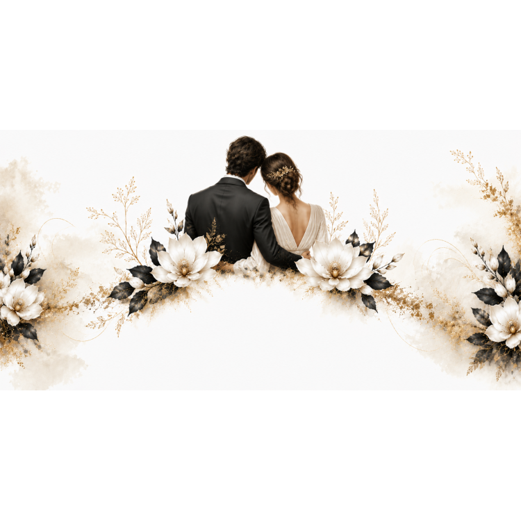 Mug personnalisable Mariage Homme & Femme – Élégance Botanique