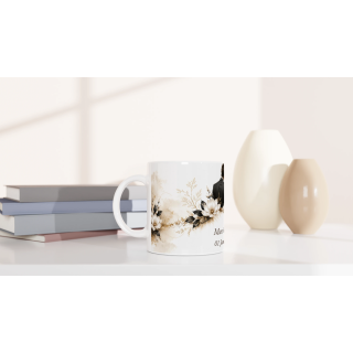 Mug personnalisable Mariage Homme & Femme – Élégance Botanique