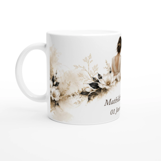 Mug personnalisable Mariage Femme & Femme – Élégance Botanique