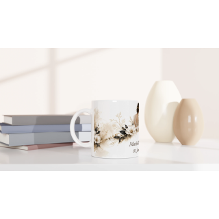 Mug personnalisable Mariage Femme & Femme – Élégance Botanique