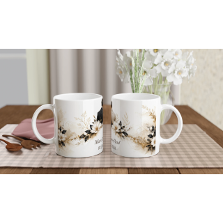 Mug personnalisable Mariage Homme & Homme – Élégance Botanique
