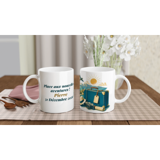 Mug personnalisable Retraite Voyage Avion