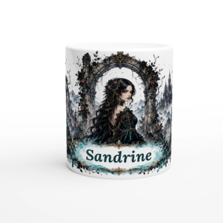 Mug personnalisable Gothique Femme – Éclats de Paradis Noir