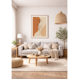 Fleur Sur Fond Sculpté