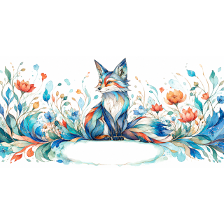 Mug personnalisable Renard Style Vitrail Floral – Les Animaux de Lumière