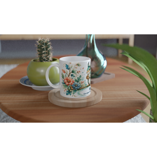 Mug personnalisable Écureuil Style Vitrail Floral – Les Animaux de Lumière