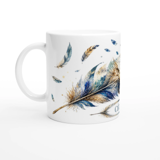 Mug personnalisable Aigle de l'Infini avec prénom – Les Plumes de l'Âme