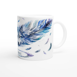 Mug personnalisable Loup des Glaces avec prénom – Les Plumes de l'Âme