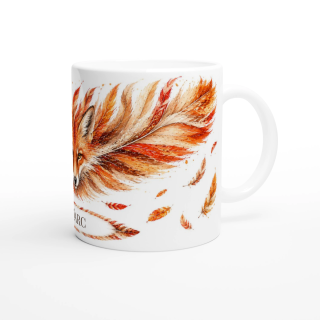 Mug personnalisable Renard de l'Automne avec prénom – Les Plumes de l'Âme
