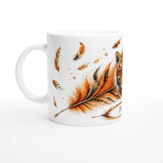 Mug personnalisable Tigre Céleste avec prénom – Les Plumes de l'Âme