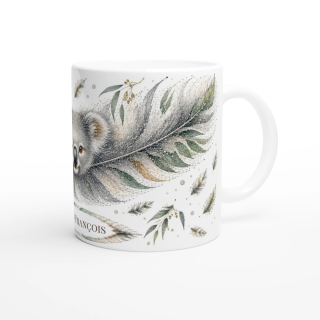 Mug personnalisable Koala d'Eucalyptus avec prénom – Les Plumes de l'Âme