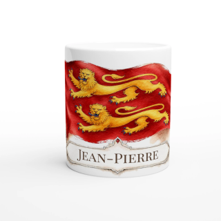 Mug personnalisable Normandie – Collection Les Étendards d'Héritage