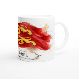 Mug personnalisable Normandie – Collection Les Étendards d'Héritage