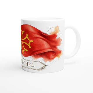 Mug personnalisable Occitanie – Collection Les Étendards d'Héritage