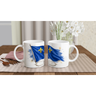 Mug personnalisable Île-de-France – Collection Les Étendards d'Héritage