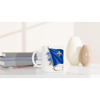 Mug personnalisable Île-de-France – Collection Les Étendards d'Héritage