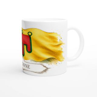 Mug personnalisable Auvergne – Collection Les Étendards d'Héritage