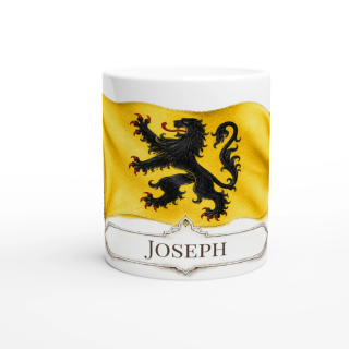 Mug personnalisable Flandre – Collection Les Étendards d'Héritage