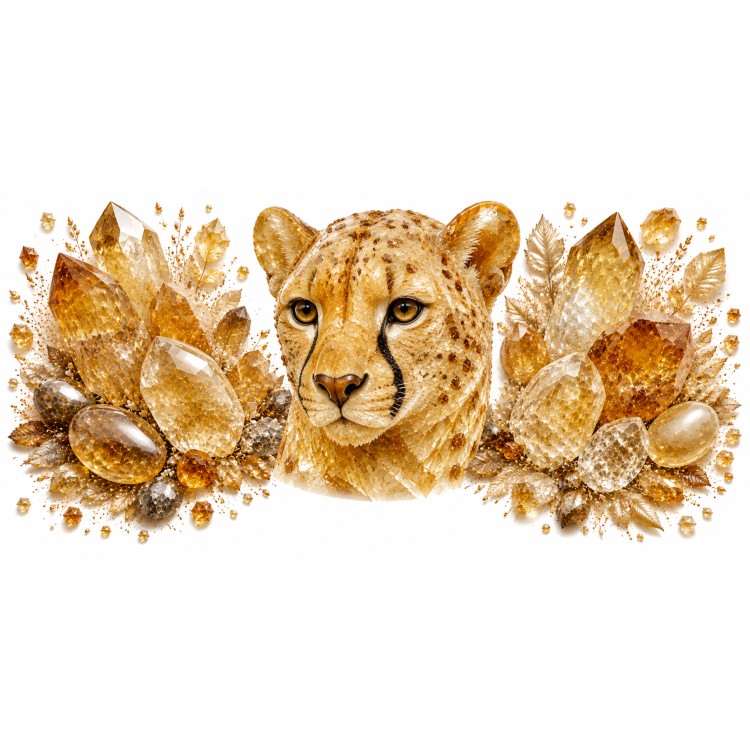 Mug personnalisable Guépard en Citrine – Collection Le Bestiaire des Gemmes