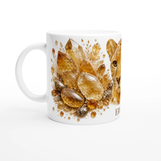 Mug personnalisable Guépard en Citrine – Collection Le Bestiaire des Gemmes