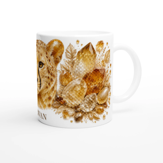 Mug personnalisable Guépard en Citrine – Collection Le Bestiaire des Gemmes
