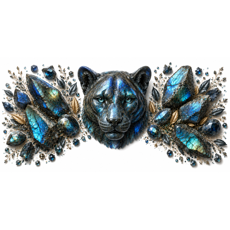 Mug personnalisable Panthère en Labradorite – Collection Le Bestiaire des Gemmes