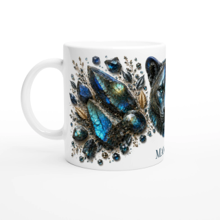 Mug personnalisable Panthère en Labradorite – Collection Le Bestiaire des Gemmes