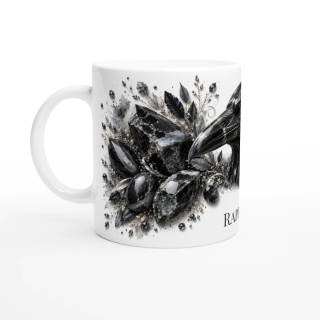 Mug personnalisable Corbeau en Onyx Noir – Collection Le Bestiaire des Gemmes