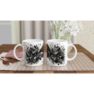 Mug personnalisable Corbeau en Onyx Noir – Collection Le Bestiaire des Gemmes