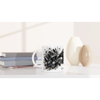 Mug personnalisable Corbeau en Onyx Noir – Collection Le Bestiaire des Gemmes