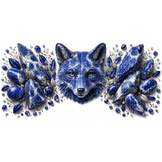 Mug personnalisable Renard en Sodalite Bleue – Collection Le Bestiaire des Gemmes