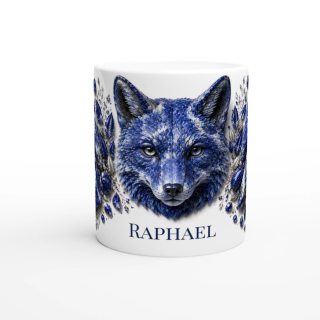 Mug personnalisable Renard en Sodalite Bleue – Collection Le Bestiaire des Gemmes