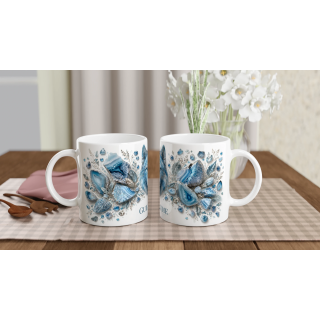 Mug personnalisable Loup en Agate Bleue – Collection Le Bestiaire des Gemmes