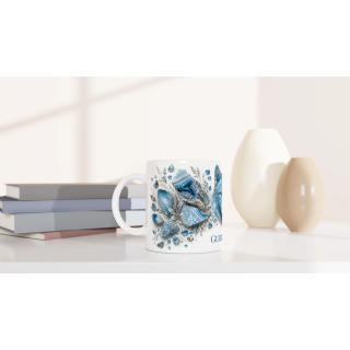 Mug personnalisable Loup en Agate Bleue – Collection Le Bestiaire des Gemmes