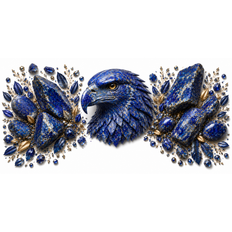 Mug personnalisable Aigle en Lapis-Lazuli – Collection Le Bestiaire des Gemmes