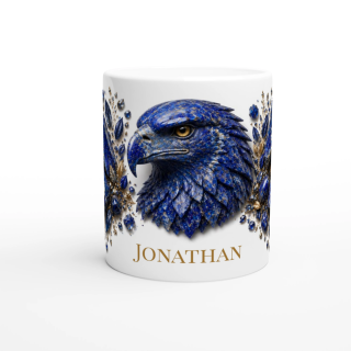 Mug personnalisable Aigle en Lapis-Lazuli – Collection Le Bestiaire des Gemmes