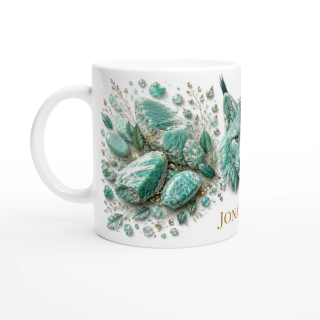 Mug personnalisable Lynx en Amazonite – Collection Le Bestiaire des Gemmes