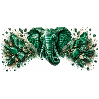 Mug personnalisable Éléphant en Malachite – Collection Le Bestiaire des Gemmes